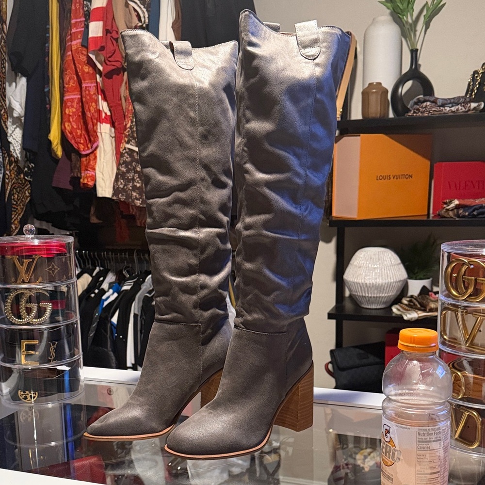 Vici Charcoal Heeled Boots